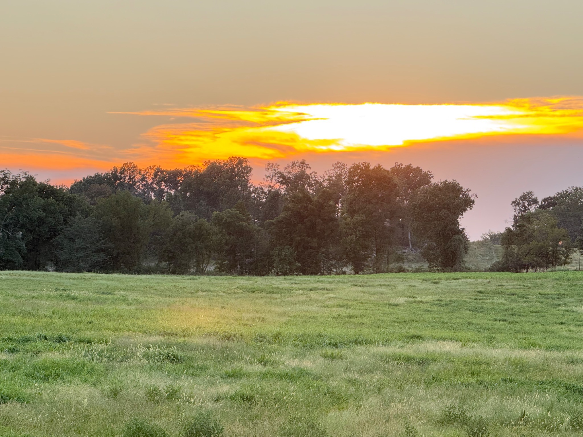 sunset over the ranch